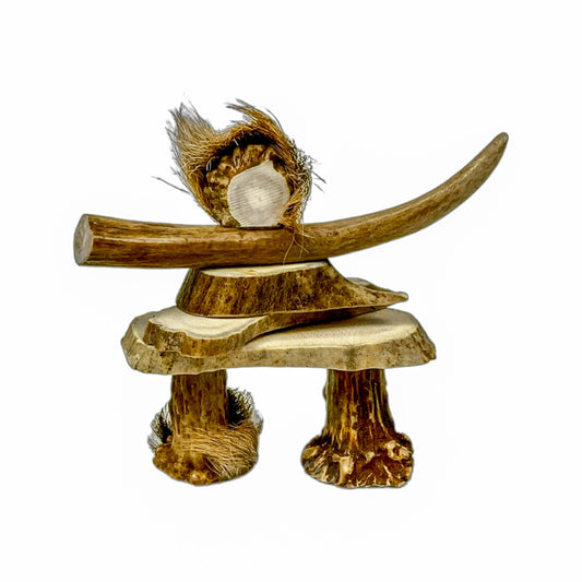 An Inukshuk  Home Decor made from Deer antlers
