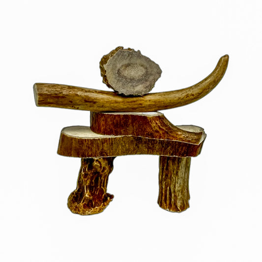 An Inukshuk  Home Decor made from Deer antlers